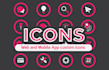 do professional  custom icons design set for app or website