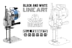 draw vector line art, product or image line drawing, outline