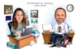 make farewell and retirement caricature for boss, colleagues