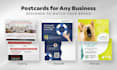 design a professional postcard for print and direct mail