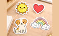 design a set of custom simple hand drawn clipart stickers