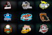 make golf club,horse racing, motorcycle and automotive logo
