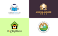 design modern minimalist logo with copyrights