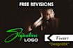 design professional signature logo with new concept quickly