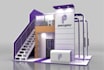 design 3d trade show booth, exhibition stand, expo stall and kiosk rendering
