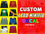 design lego minifigures decal sticker