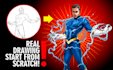 design premium  superhero caricature character