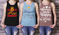 design custom typography vintage t shirt and merchandise