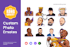 draw your face into custom chibi emotes for kick and twitch