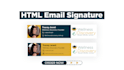 design mail signature in HTML code, clickable email sign