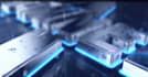 create fully loaded 3d metallic logo glow animation intro