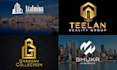 create a professional, modern flat or 3d real estate logo