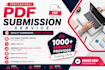 do pdf submission to 25 document sharing sites with 10 high pr quality backlink