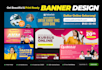 design marketing banner ads, roll up banner, signage design