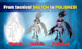 draw 2d game character design for your indie game