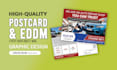 design medical, dental, health care, home care postcard, eddm, flyer in 24h