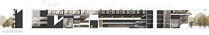 render architecture elevation and sections