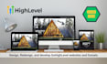 design or redesign your gohighlevel websites and funnels
