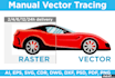 convert logo to vector, vectorize image, manual vector tracing