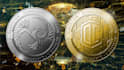 create a 3d coin, token, bitcoin, crypto logo