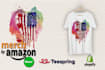 custom watercolor graphic tshirt design