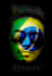 paint flag or logo or tattoo on your face or body