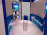 design elegant stalls or booth for exhibition and fair