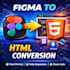 convert  figma  to responsive and pixel perfect HTML
