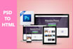 convert psd to html responsive using html css bootstrap