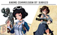 draw characters in anime, manga style