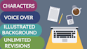create 2d animated explainer video with pro voice over