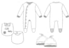 draw technical fashion illustration for baby clothing items