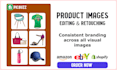 do amazon product image editing, retouching and background removal with resize