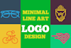 minimal line art logo within 24 hours