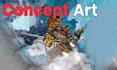 design an elite 2d splash art for your video game