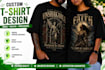 create custom streetwear t shirt design and graphic design
