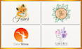 create a unique luxury feminine watercolor pastel color logo