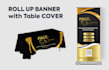 design a custom roll up banner, retractable, pull up banner