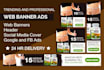 design web banner, google banner ads, and social media cover
