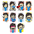 make a sticker emoticon with a interesting and cute expression