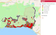 provide property database of fire disaster area
