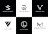 design minimal flat monogram logo