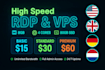 deliver high performance windows vps rdp 3gbps for 30 days