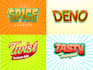 create professional game logo text 3d