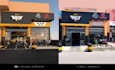 do a  3d exterior design for your comercial or retail store