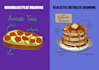 draw realistic food illustrations for menu or branding