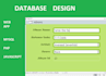 build website and database using php, mysql and javascript