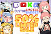 create aesthetic and cute custom sub badges