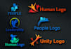 design abstract  human, bonding, unity logo
