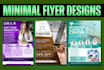design high end flyer, social media post for business, event